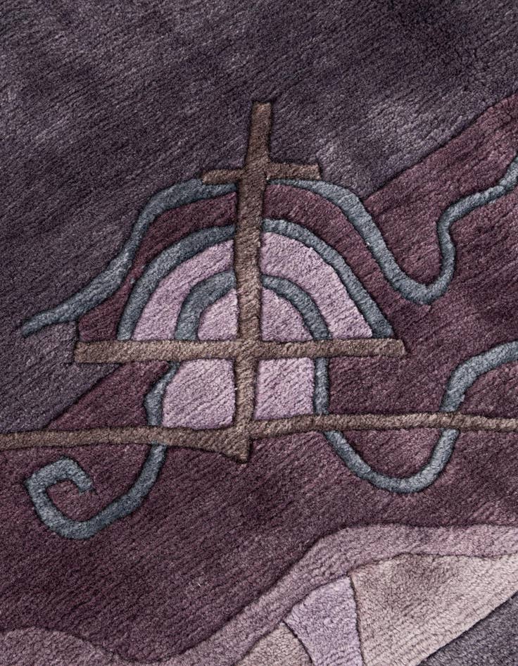 Detail image of  6' 9 x 8' 6  Hand Knotted Tibet Wool Rug