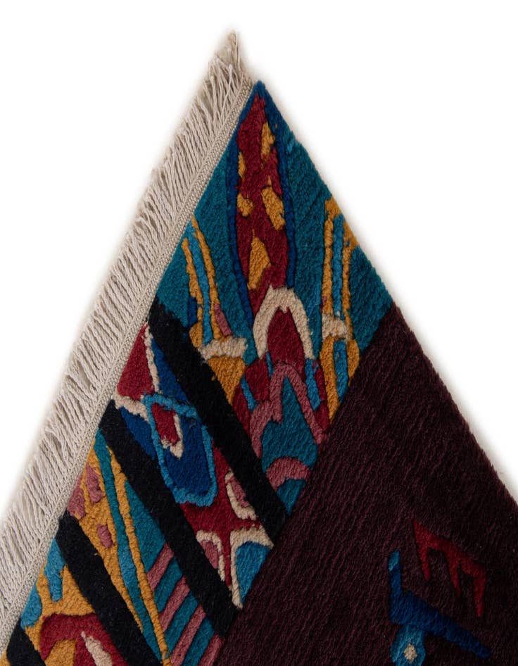 Detail image of  5' 8 x 7' 8  Hand Knotted Tibet Wool Rug