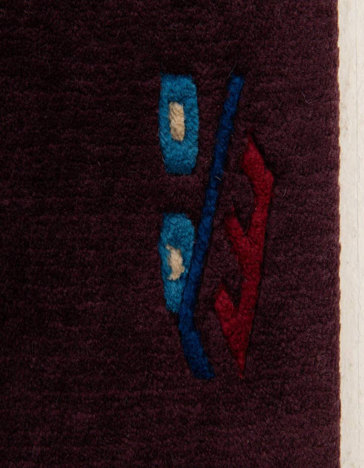 Detail image of  5' 8 x 7' 8  Hand Knotted Tibet Wool Rug