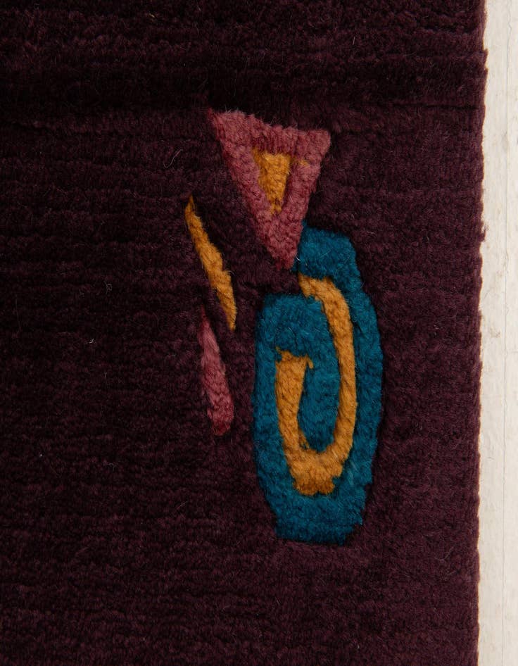 Detail image of  5' 8 x 7' 8  Hand Knotted Tibet Wool Rug