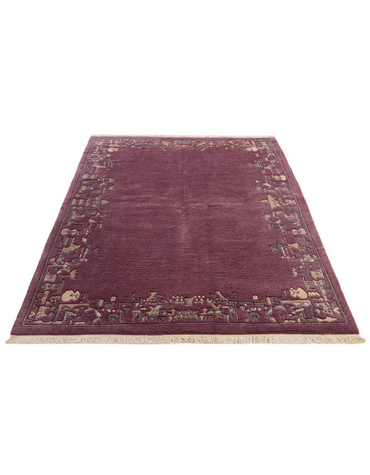 Detail image of  5' 9 x 8' 1  Hand Knotted Tibet Wool Rug