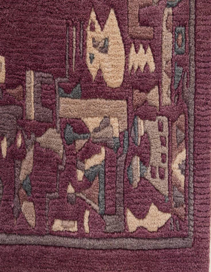 Detail image of  5' 9 x 8' 1  Hand Knotted Tibet Wool Rug