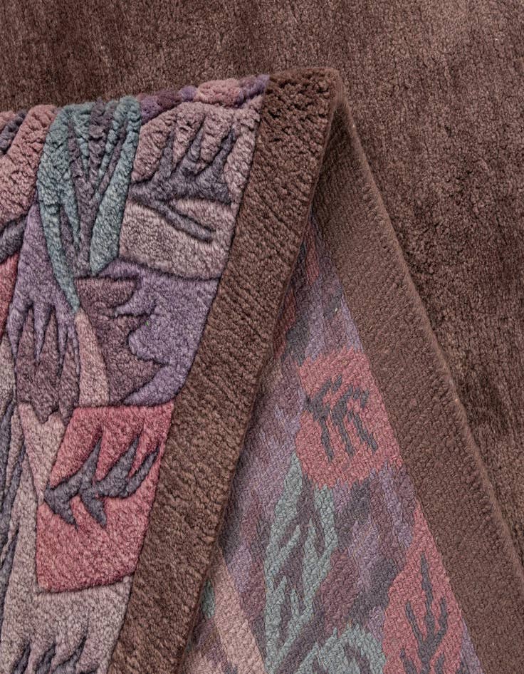 Detail image of  5' 7 x 7' 5  Hand Knotted Tibet Wool Rug