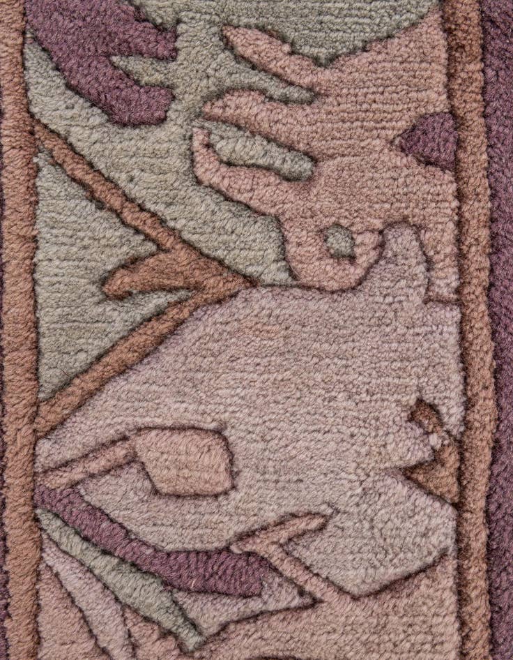 Detail image of  5' 7 x 7' 8  Hand Knotted Tibet Wool Rug