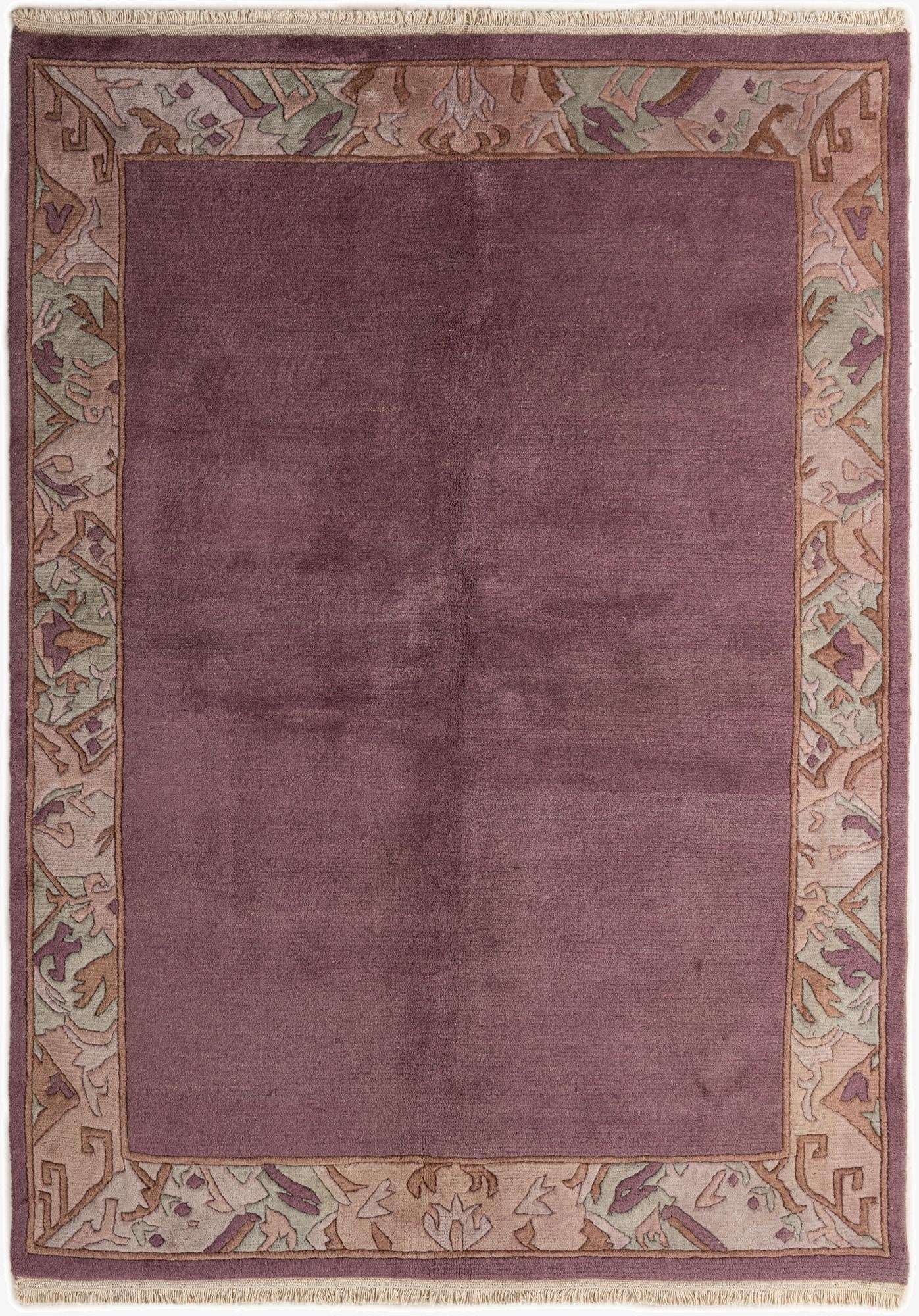  5' 7 x 7' 8  Hand Knotted Tibet Wool Rug