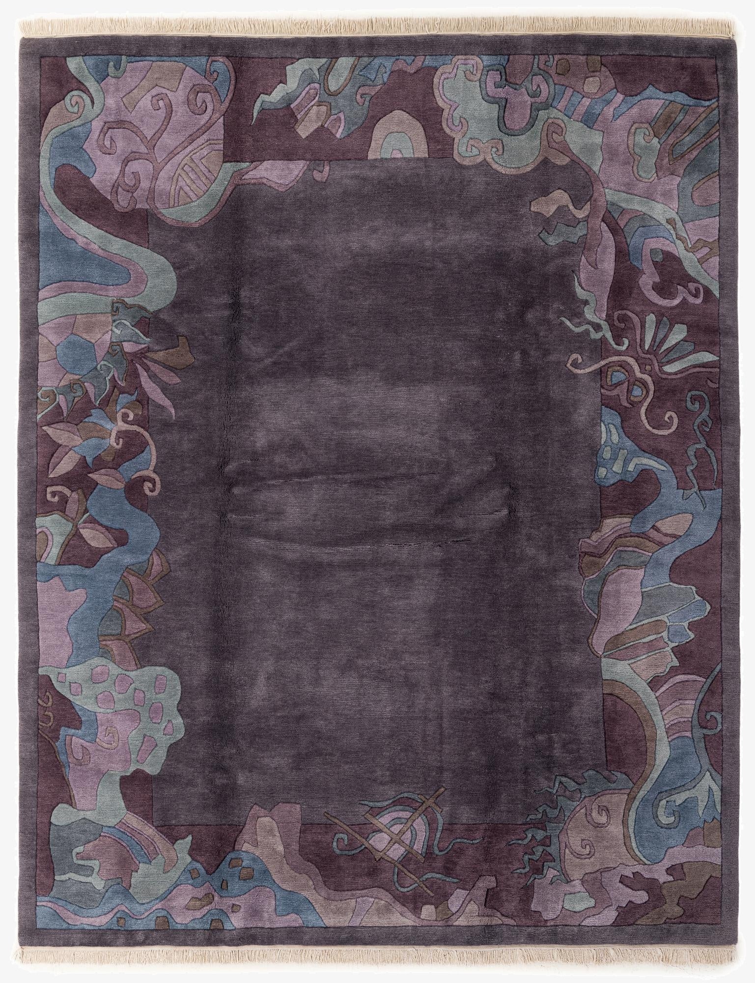  6' 9 x 8' 6  Hand Knotted Tibet Wool Rug