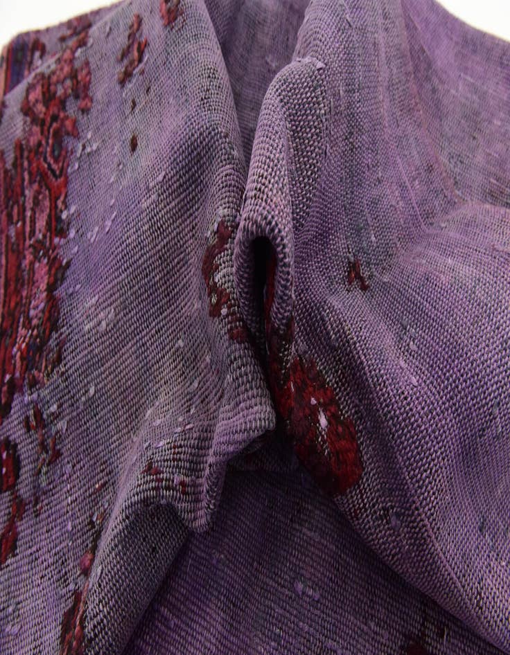 Detail image of  6' 5 x 8'  Hand Knotted Ultra Vintage Persian Wool Rug