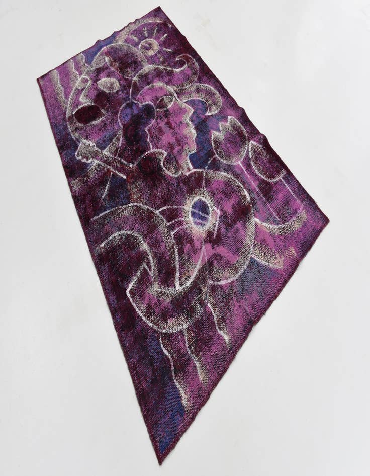 Detail image of  3' 10 x 6'  Hand Knotted Ultra Vintage Persian Wool Rug