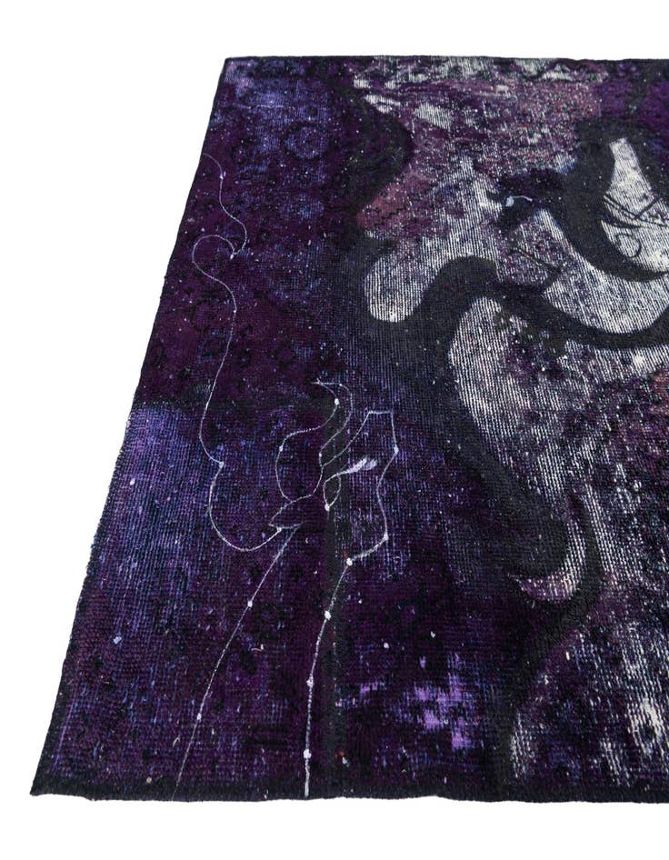 Detail image of  3' 7 x 4' 7  Hand Knotted Ultra Vintage Persian Wool Rug