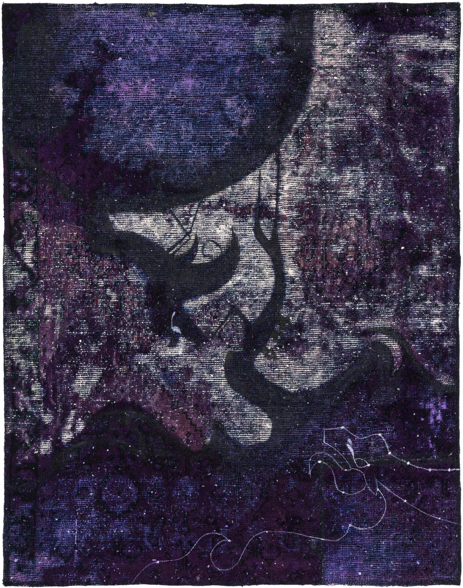  3' 7 x 4' 7  Hand Knotted Ultra Vintage Persian Wool Rug