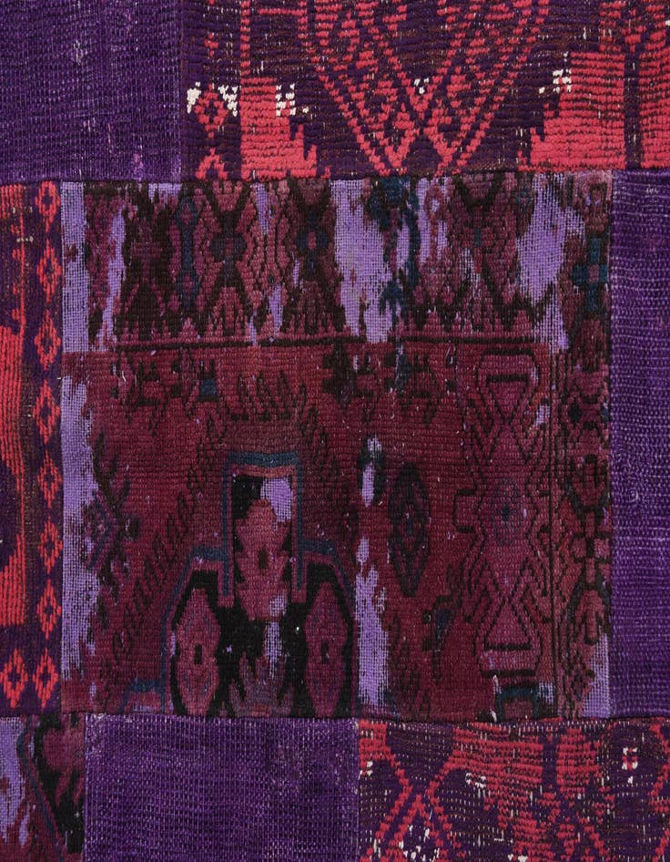 Detail image of  7' 3 x 9' 9  Hand Knotted Ultra Vintage Persian Wool Rug