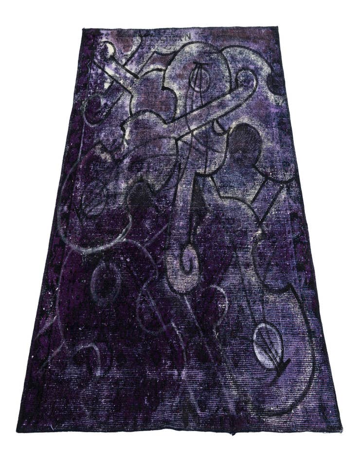 Detail image of  3' 10 x 4' 7  Hand Knotted Ultra Vintage Persian Wool Rug