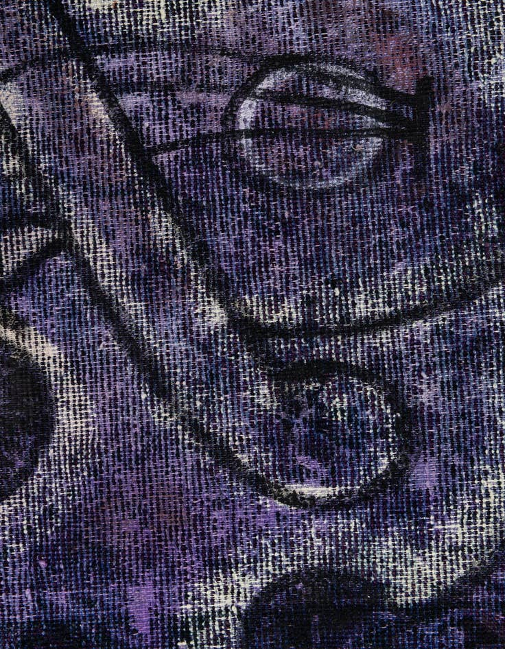 Detail image of  3' 10 x 4' 7  Hand Knotted Ultra Vintage Persian Wool Rug