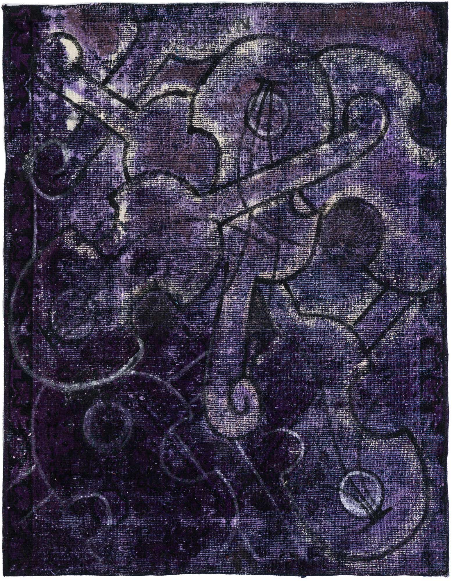 Primary image  3' 10 x 4' 7  Hand Knotted Ultra Vintage Persian Wool Rug