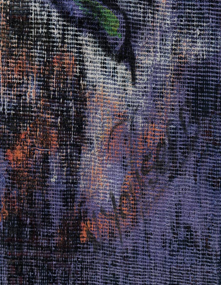 Detail image of  4' 10 x 5' 8  Hand Knotted Ultra Vintage Persian Wool Rug