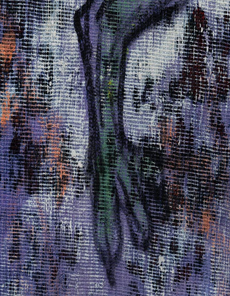 Detail image of  4' 10 x 5' 8  Hand Knotted Ultra Vintage Persian Wool Rug