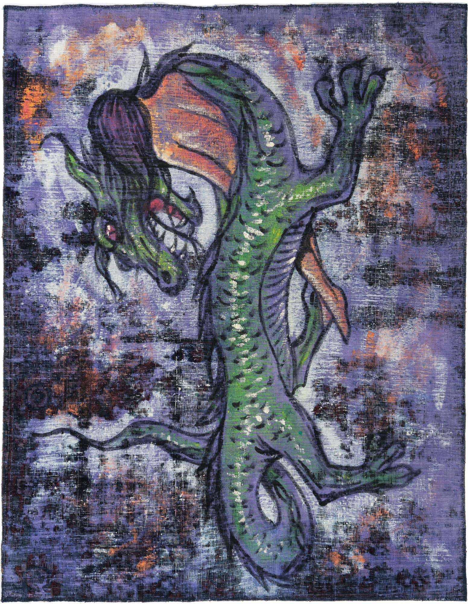 Primary image  4' 10 x 5' 8  Hand Knotted Ultra Vintage Persian Wool Rug