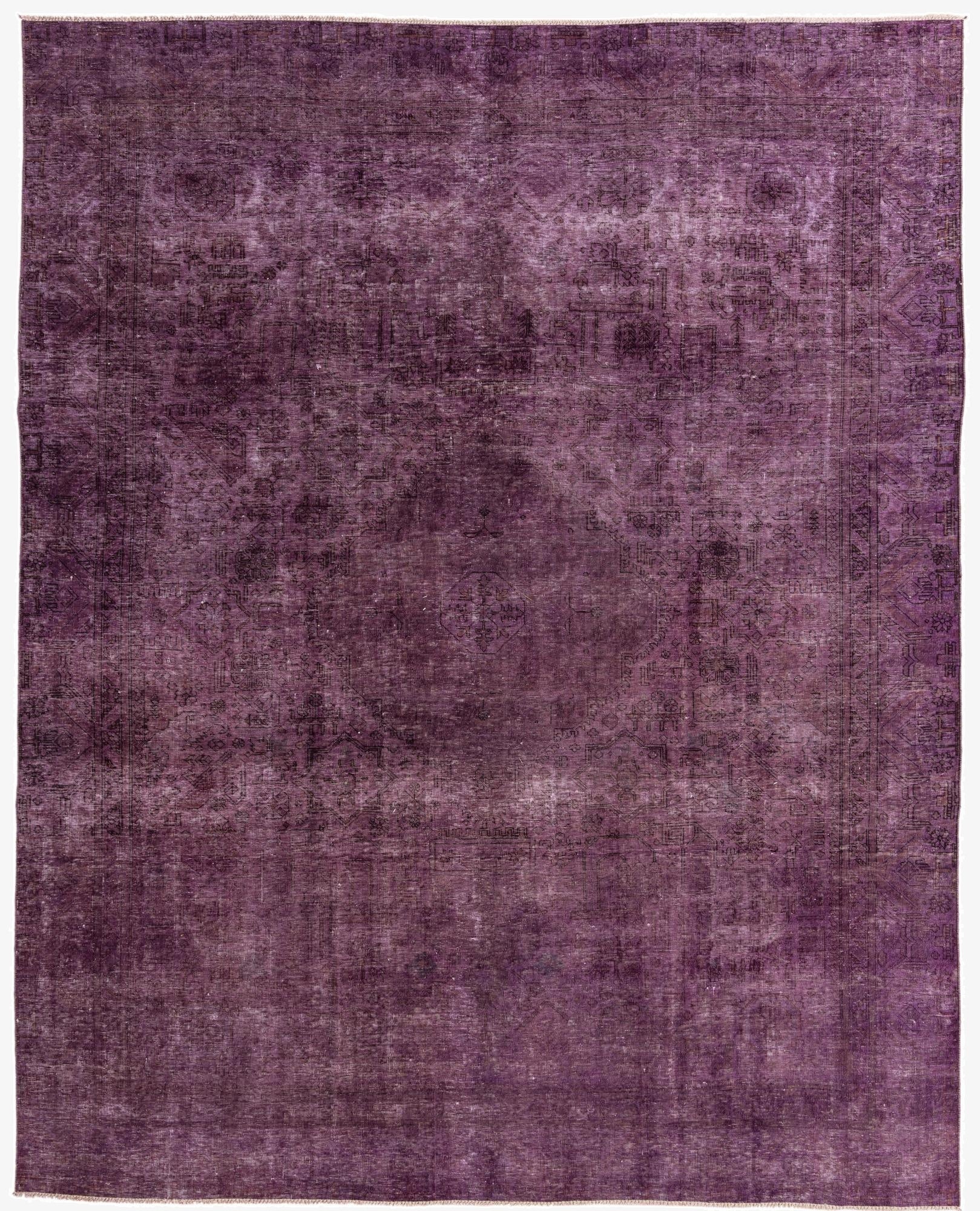  9' 1 x 11' 3  Hand Knotted Ultra Vintage Persian Wool Rug