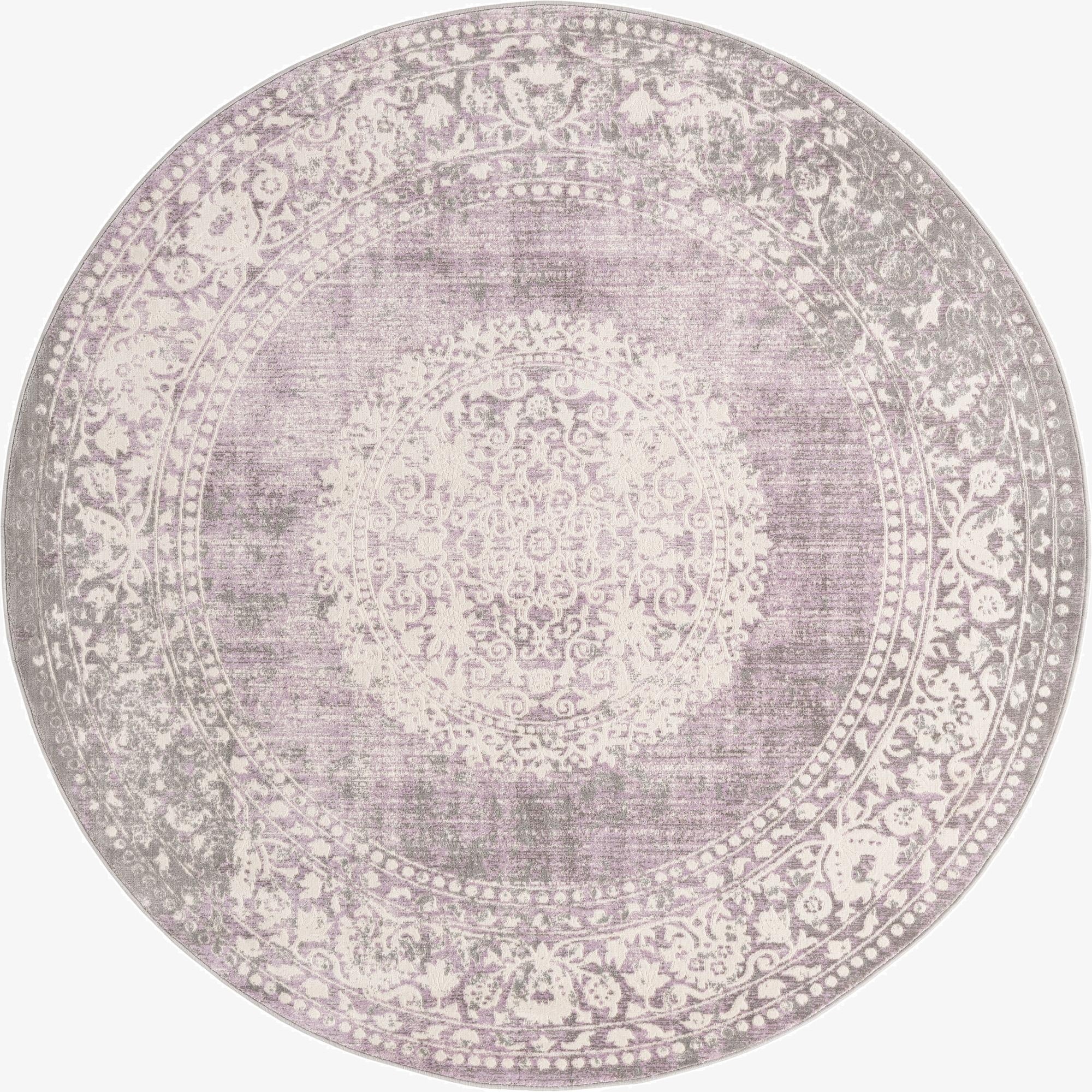  6' x 6' Modern Classical Round Rug