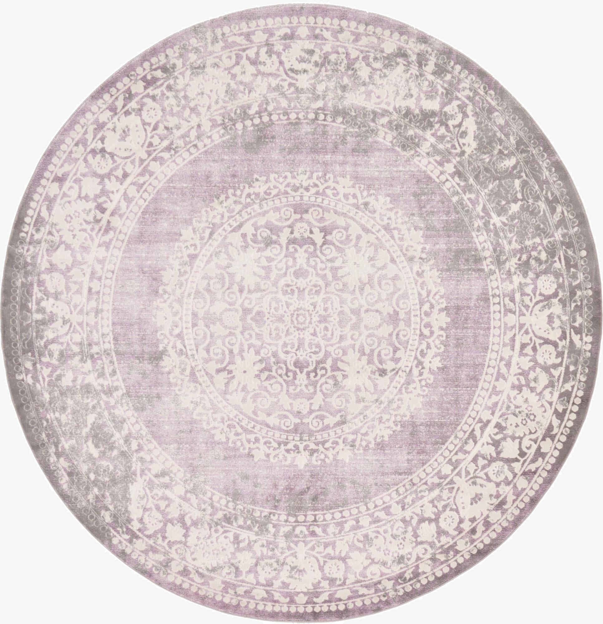  8' x 8' Modern Classical Round Rug