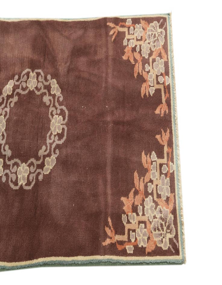 Detail image of 2' 2 x 4' 2 Hand Knotted Antique Finish Wool Runner Rug