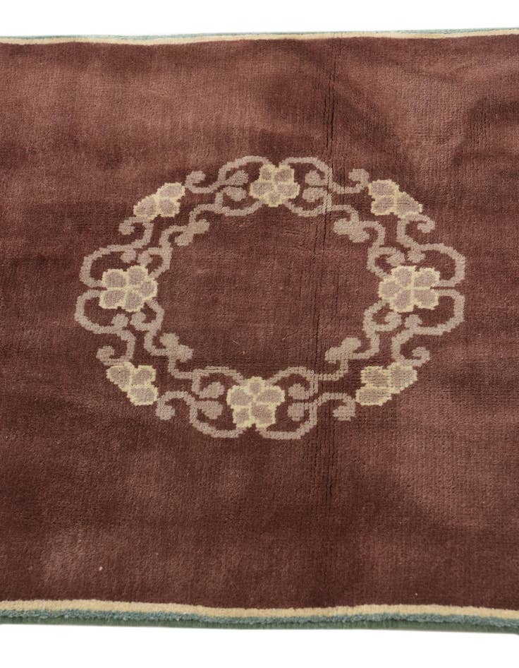 Detail image of 2' 2 x 4' 2 Hand Knotted Antique Finish Wool Runner Rug