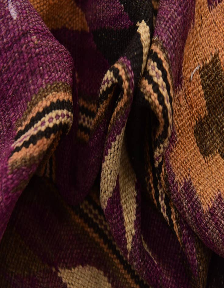 Detail image of  6' x 12' 7  Hand Woven Kilim Fars Wool Runner Rug