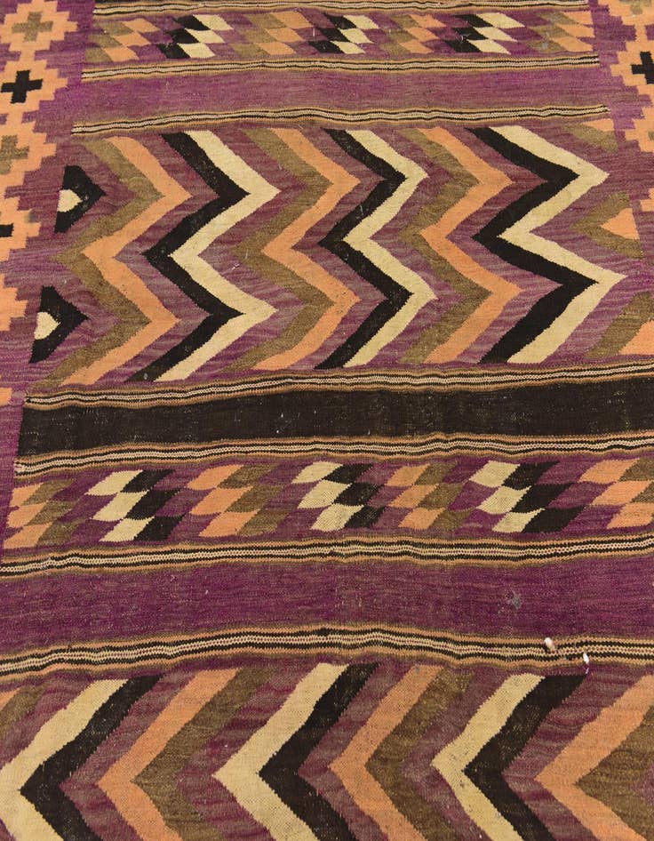 Detail image of  6' x 12' 7  Hand Woven Kilim Fars Wool Runner Rug