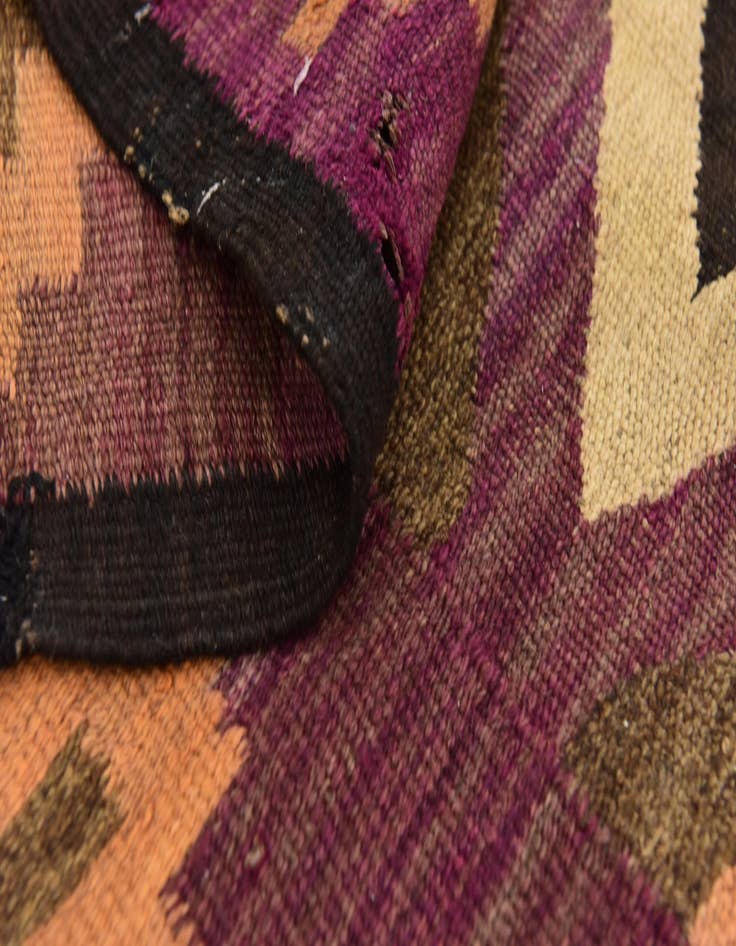 Detail image of  6' x 12' 7  Hand Woven Kilim Fars Wool Runner Rug