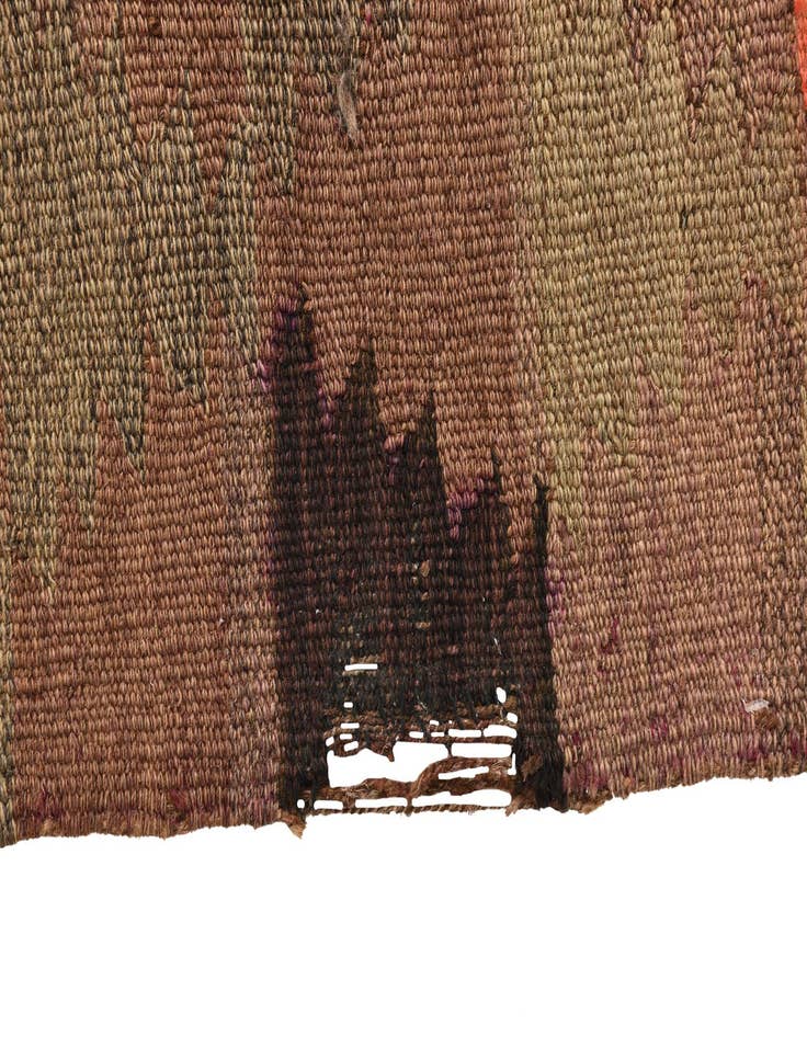 Detail image of  4' 5 x 11' 5  Hand Woven Kilim Fars Wool Runner Rug