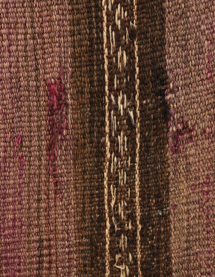 Detail image of  4' 5 x 11' 5  Hand Woven Kilim Fars Wool Runner Rug