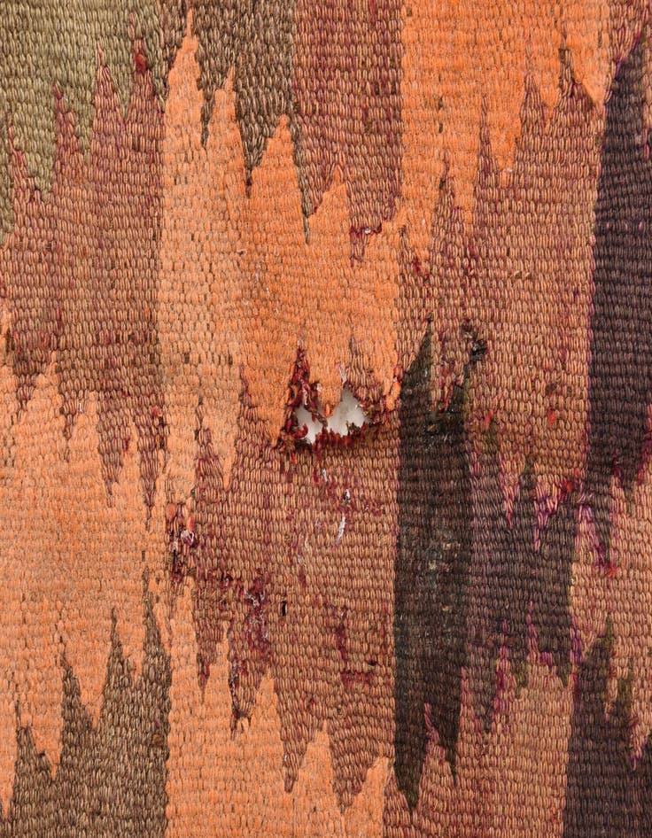 Detail image of  4' 5 x 11' 5  Hand Woven Kilim Fars Wool Runner Rug