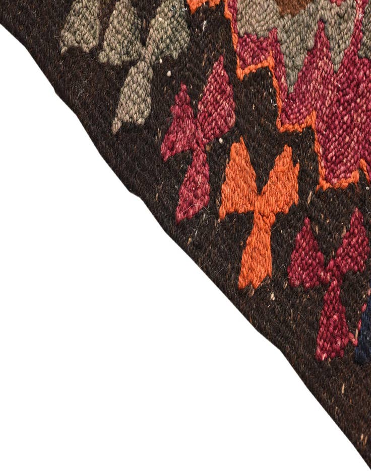 Detail image of  4' 4 x 8' 5  Hand Woven Kilim Fars Wool Runner Rug
