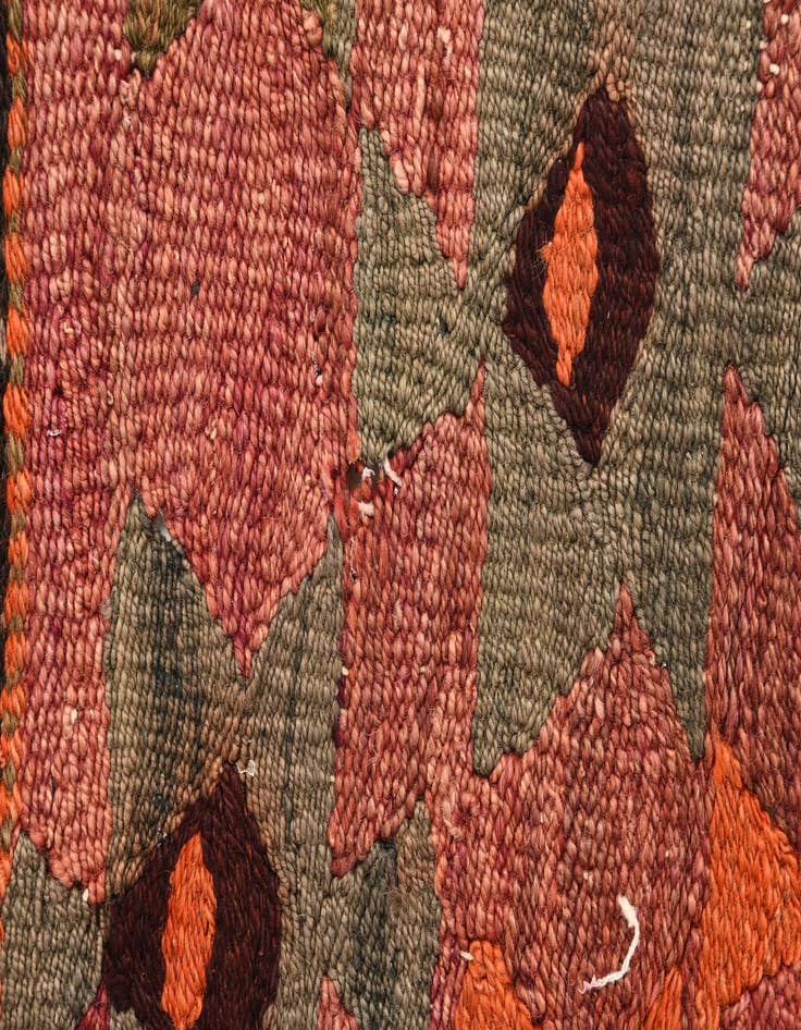Detail image of  4' 4 x 8' 5  Hand Woven Kilim Fars Wool Runner Rug