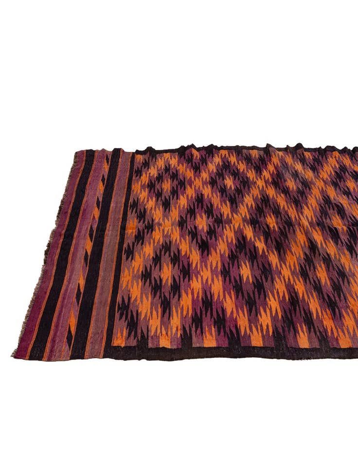 Detail image of  5' x 11' 1  Hand Woven Kilim Fars Wool Runner Rug