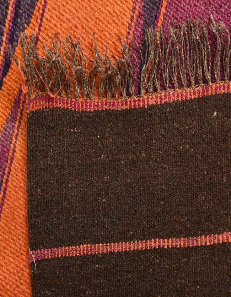 Detail image of  4' 6 x 11' 10  Hand Woven Kilim Fars Wool Runner Rug