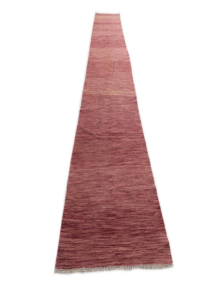 Detail image of  2' 10 x 16' 5  Hand Woven Kilim Modern Wool Runner Rug