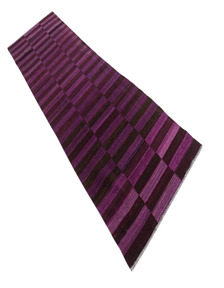 Detail image of  2' 10 x 10'  Hand Woven Kilim Modern Wool Runner Rug