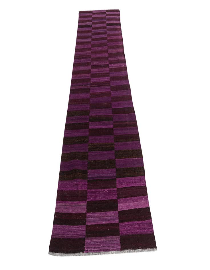 Detail image of  2' 10 x 10'  Hand Woven Kilim Modern Wool Runner Rug