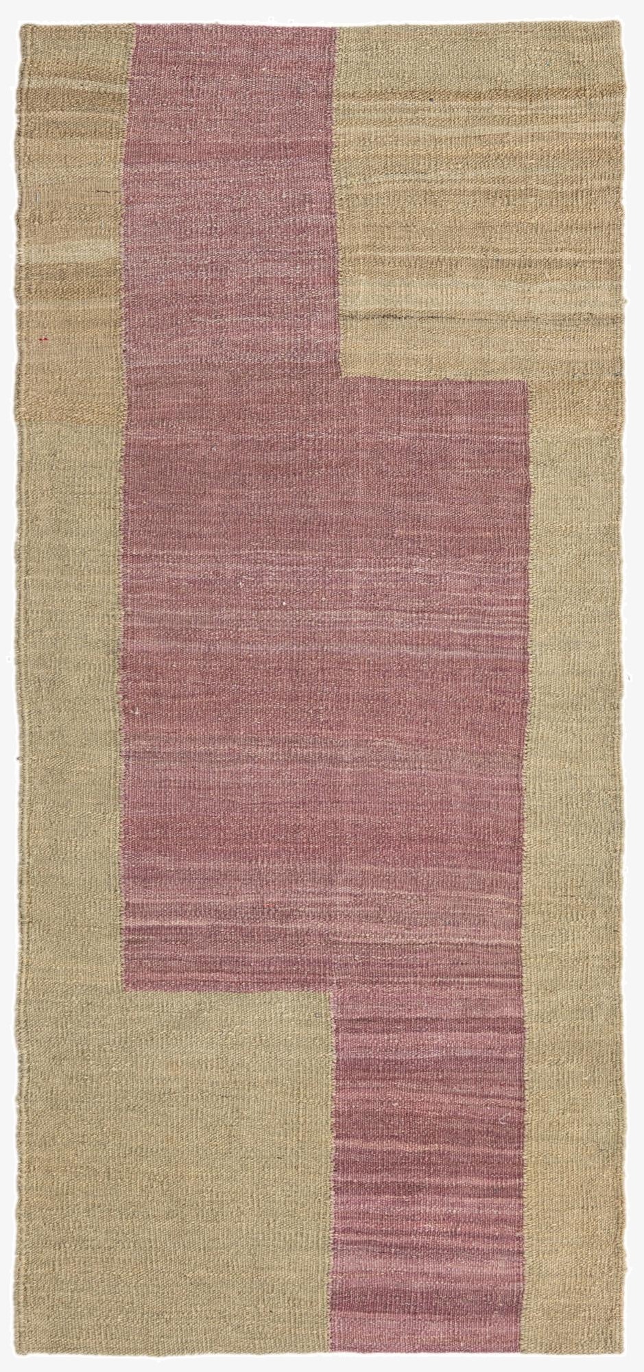  2' 5 x 5' 3  Hand Woven Kilim Modern Wool Runner Rug