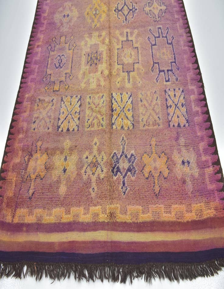 Detail image of  6' 5 x 15' 4  Hand Knotted Moroccan Wool Runner Rug