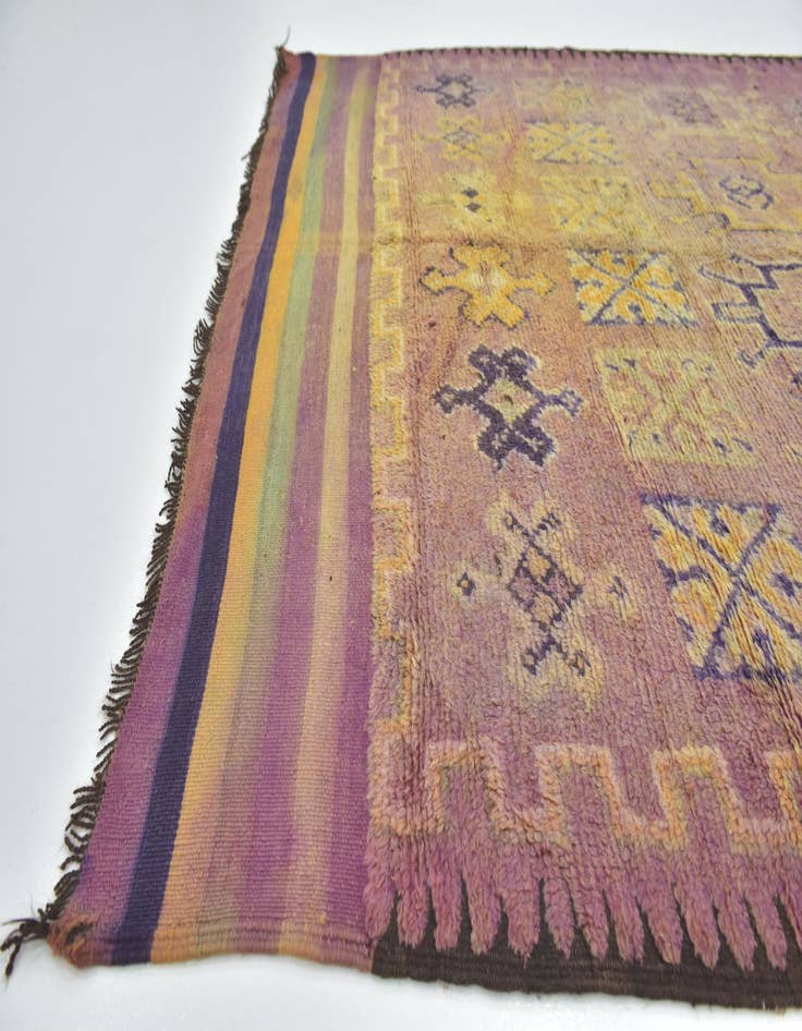 Detail image of  6' 5 x 15' 4  Hand Knotted Moroccan Wool Runner Rug