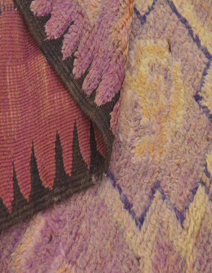 Detail image of  6' 5 x 15' 4  Hand Knotted Moroccan Wool Runner Rug