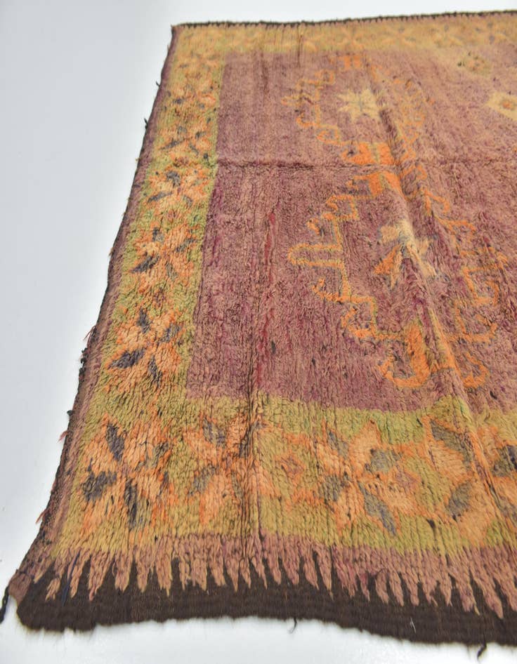 Detail image of  6' x 14' 4  Hand Knotted Moroccan Wool Runner Rug