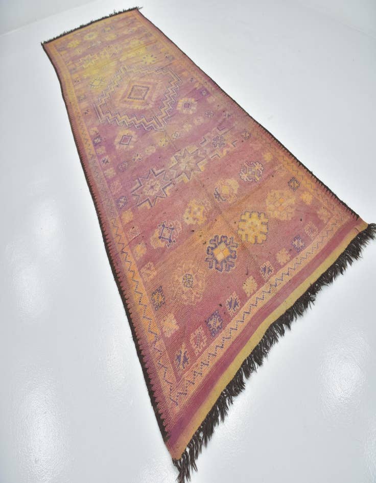 Detail image of  6' 2 x 16' 8  Hand Knotted Moroccan Wool Runner Rug