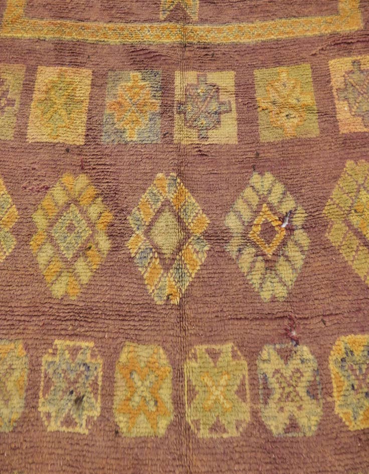 Detail image of  6' 4 x 16'  Hand Knotted Moroccan Wool Runner Rug