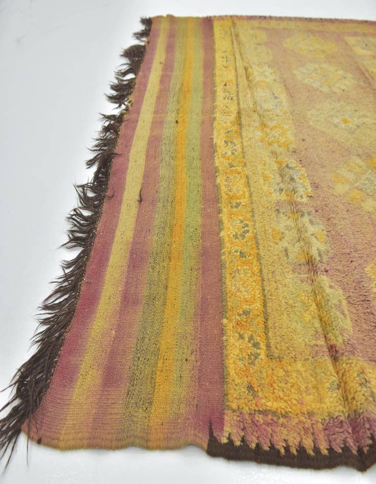 Detail image of  6' 4 x 16'  Hand Knotted Moroccan Wool Runner Rug