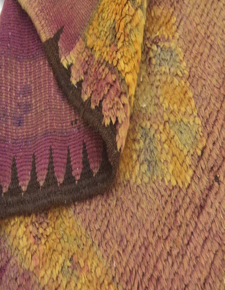 Detail image of  6' 4 x 16'  Hand Knotted Moroccan Wool Runner Rug