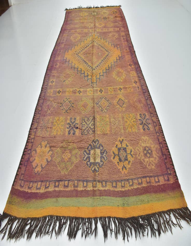 Detail image of  6' 10 x 14' 8  Hand Knotted Moroccan Wool Runner Rug