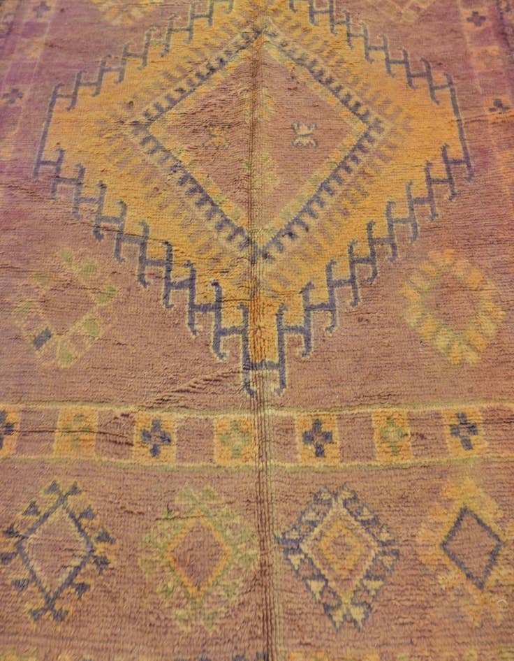 Detail image of  6' 10 x 14' 8  Hand Knotted Moroccan Wool Runner Rug